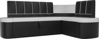 Угловой диван Mebelico Тефида 107535 (правый, белый/черный)
