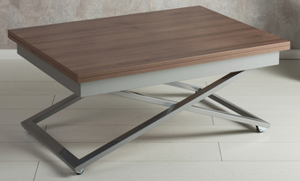 Журнальный столик Levmar Accord D69/S59 (дуб шамони темный/хром)