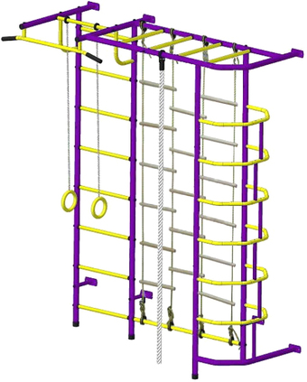 Детский спортивный комплекс Пионер С5ЛМ (пурпурный/желтый)