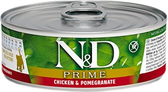 Консервированный корм для кошек Farmina N&D Prime Chicken & Pomegranate Kitten 80 г
