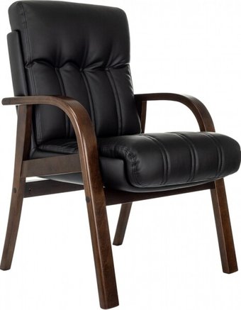 Офисный стул Бюрократ T-9932W-CF-Eco (черный, экокожа)