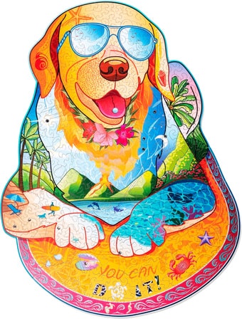 Пазл Wood Trick Лабрадор-серфингист