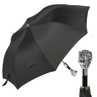 Зонт Pasotti Auto Leone Silver Oxford Black