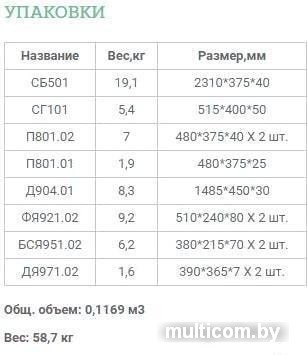 Шкаф-пенал Уют Сервис Гарун-К 501.11 (молочный дуб)