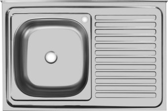 Кухонная мойка Ukinox ECO 800.500 L чаша слева (стальной/нержавеющая сталь)