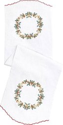 Дорожка на стол Tkano Essential Festive wreath TK24-TR0007 (белый)