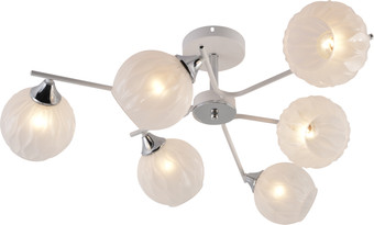 Люстра средней высоты Mirastyle MH-1488B/6 WH+CR