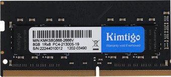 Оперативная память Kimtigo 8ГБ DDR4 SODIMM 2666 МГц KMKS8G8682666