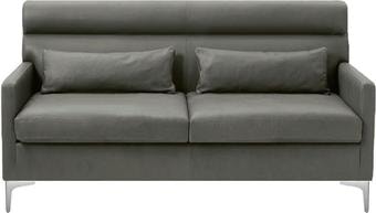 Диван Brioli Отто двухместный (экокожа, L21 серый)