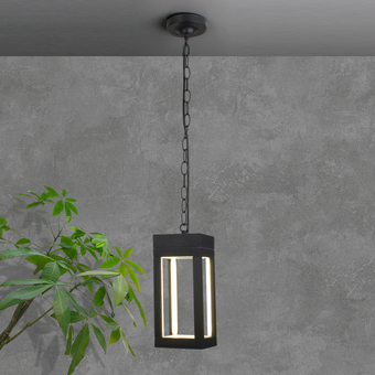 Уличный подвесной светильник Elektrostandard Frame 1528 Techno LED (черный)