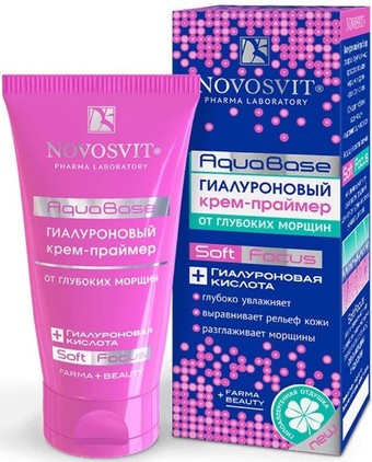 Novosvit Крем для лица Гиалуроновый праймер AquaBase от глубоких морщин 50 мл