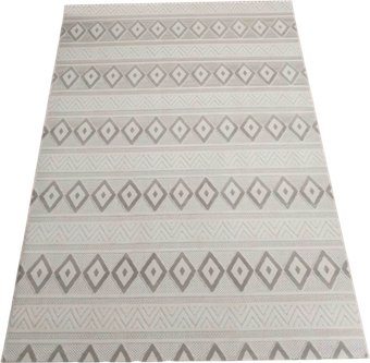 Ковер для жилой комнаты Radjab Carpet Сканди Сизаль Прямоугольник 10926C 12253RK (0.8x1.5, Grii/Krem)