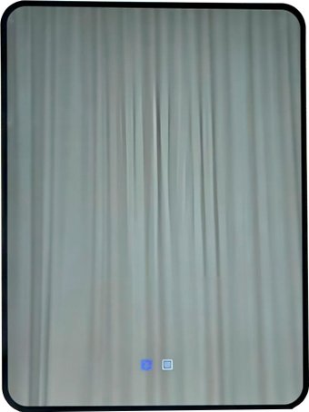 Зеркало с подсветкой eMZe Smartphone 50х70 LED.UV.SMART.50.70.CHE.AF.4K (черный с УФ-окантовкой, подсветкой и антизапотеванием)