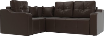Угловой диван Mebelico Кембридж угловой 108831 (левый, экокожа, коричневый)