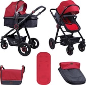 Универсальная коляска Lorelli Alexa 2018 Black&Red