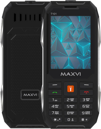 Кнопочный телефон Maxvi T101 (черный)