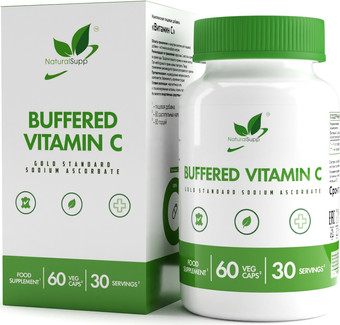 Витамины, минералы NaturalSupp Буферизированный Витамин С (Buffered Vitamin С), 60 капсул