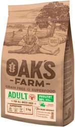 Сухой корм для собак Oak's Farm Беззерновой для взрослых собак всех пород. Домашняя птица (2 кг)