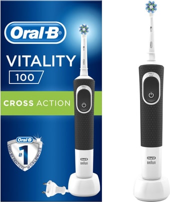 Электрическая зубная щетка Braun Oral-B Vitality 100 Cross Action D100.413.1 (черный)