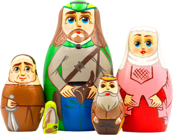 Развивающая игра Брестская Матрешка Робин Гуд (набор 5 шт)