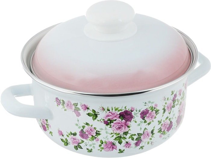 Кастрюля Лысьвенские эмали Китайская роза С-1510АП2/7