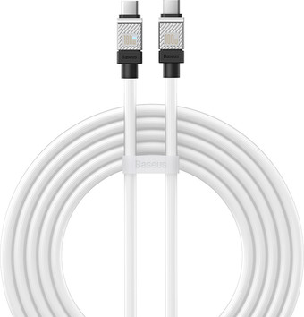 Кабель Baseus CoolPlay Series Fast Charging Cable 100W USB Type-C - USB Type-C (2 м, белый)