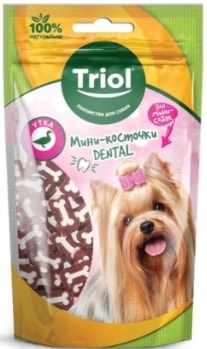 Лакомство для собак Triol Dental из утки для мелких пород (50 г)
