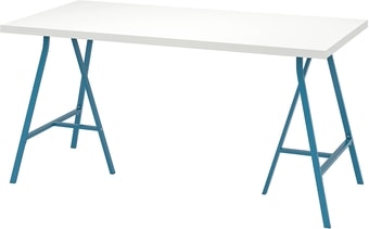 Письменный стол Ikea Линнмон/Лерберг (белый/синий) 093.309.54