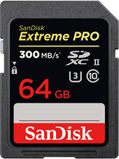 Карта памяти SanDisk Extreme PRO UHS-II SDXC 64GB [SDSDXPK-064G-GN4IN]