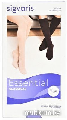 Чулки компрессионные Sigvaris Essential Classical 28641 (M+ long, черный)