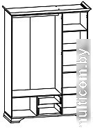 Шкаф распашной Black Red White Kentaki S320-SZF5D2S (белый)