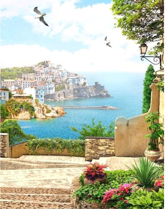 Фотообои Citydecor Фреска Италия 3D с защитным покрытием 200x254