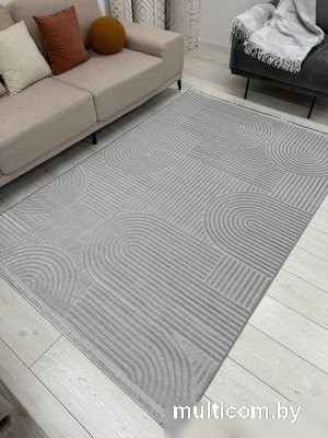 Ковер для жилой комнаты Radjab Carpet Моника Прямоугольник MC 402A 12574RK (0.8x1.5, L.Grey)