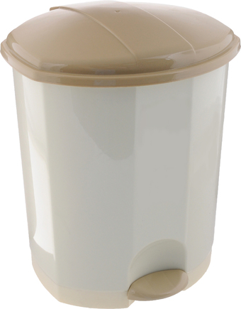 Мусорное ведро Эльфпласт EP031 с педалью (11 л, слоновая кость)