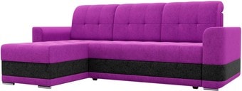 Угловой диван Mebelico Честер 61119 (левый, вельвет, фиолетовый/черный)