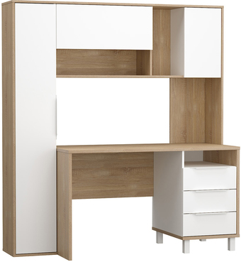 Стол Mobi Комфорт 12.95 (дуб сонома/белый PE шагрень)