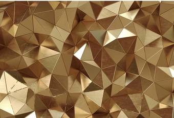 Фотообои Vimala Треугольники в золоте 270x400