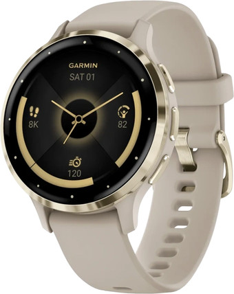 Умные часы Garmin Venu 3S (френч-грей, с силиконовым ремешком)