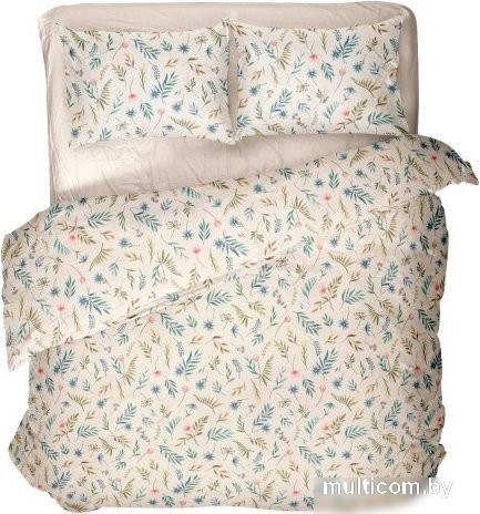 Постельное белье Блакiтны лён Цвяточны цуд 50х70 4898 651201 1.5сп