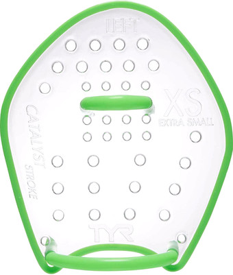 Лопатки для плавания TYR Catalyst Stroke Training Paddles LCATSTK XS (прозрачный/зеленый)