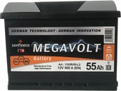 Автомобильный аккумулятор Megavolt 12V +L (55 А&middot;ч)