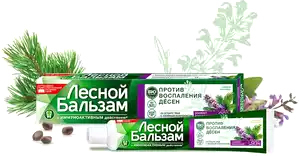 Зубная паста Лесной Бальзам С экстрактом шалфея и алоэ-вера на отваре трав (75 мл)