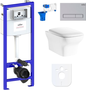 Унитаз Lavinia Boho Relfix Bristol Rimless 7 в 1 87040111 (матовый пластик)