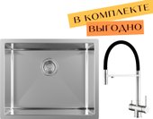 Кухонная мойка ZorG ZRN 4555 Premium + cмеситель Asgard Premium Satin