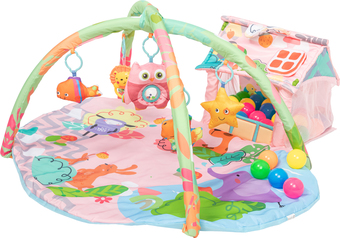 Развивающий коврик Nino Сказочный домик (розовый)