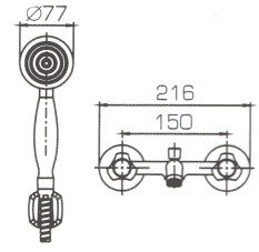 Смеситель Bravat Duo F6133186CP-B