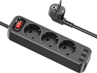 Сетевой фильтр Hoco NS2 (черный)