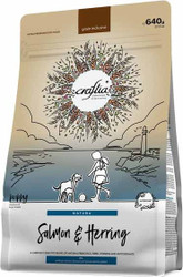 Сухой корм для собак Craftia Natura для щенков средних и крупных пород с лососем и сельдью (640г)