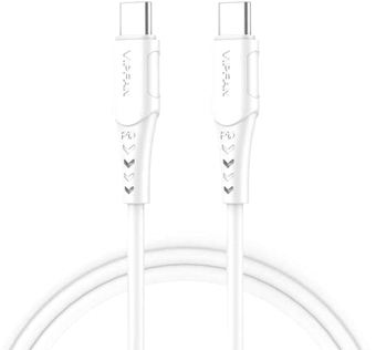 Кабель Vipfan P05 USB Type-C- USB Type-C (1 м, белый)