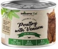 Консервированный корм для кошек Chicopee Adult Cat Домашняя птица с олениной 195 г